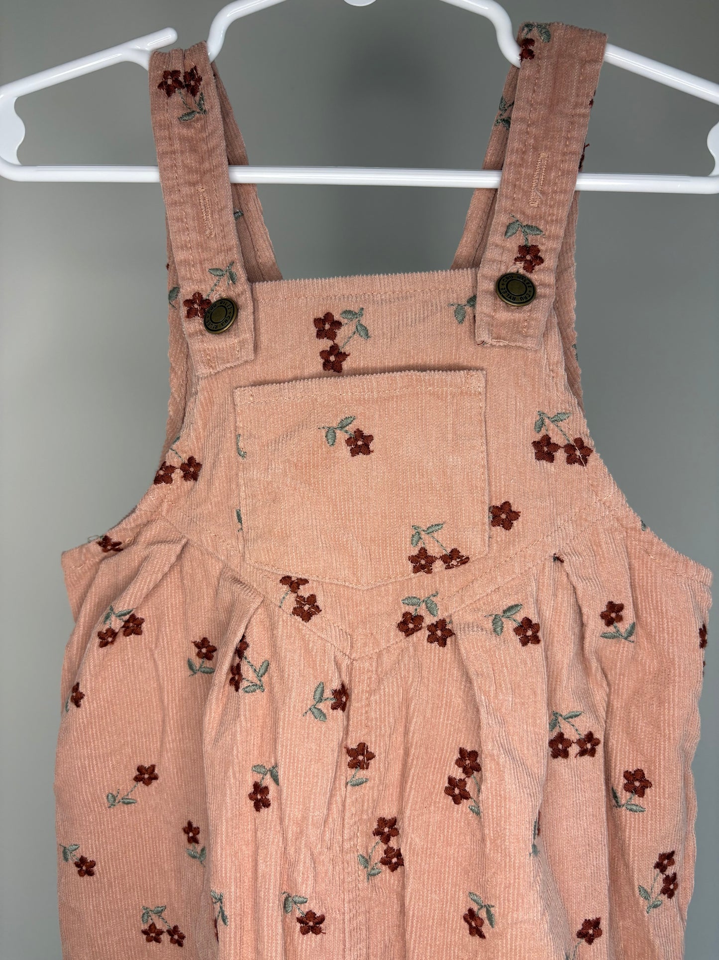 pre-loved :: 18-24M Embroidered Floral Cord Overalls