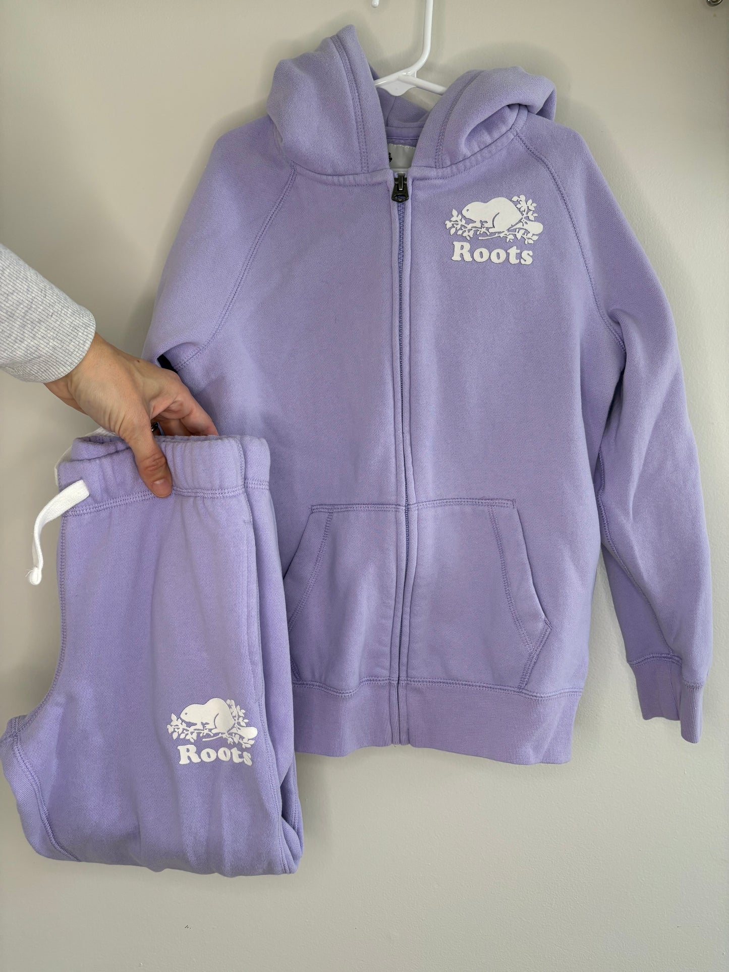 pre-loved :: 7-8Y Purple ROOTS Matching Set