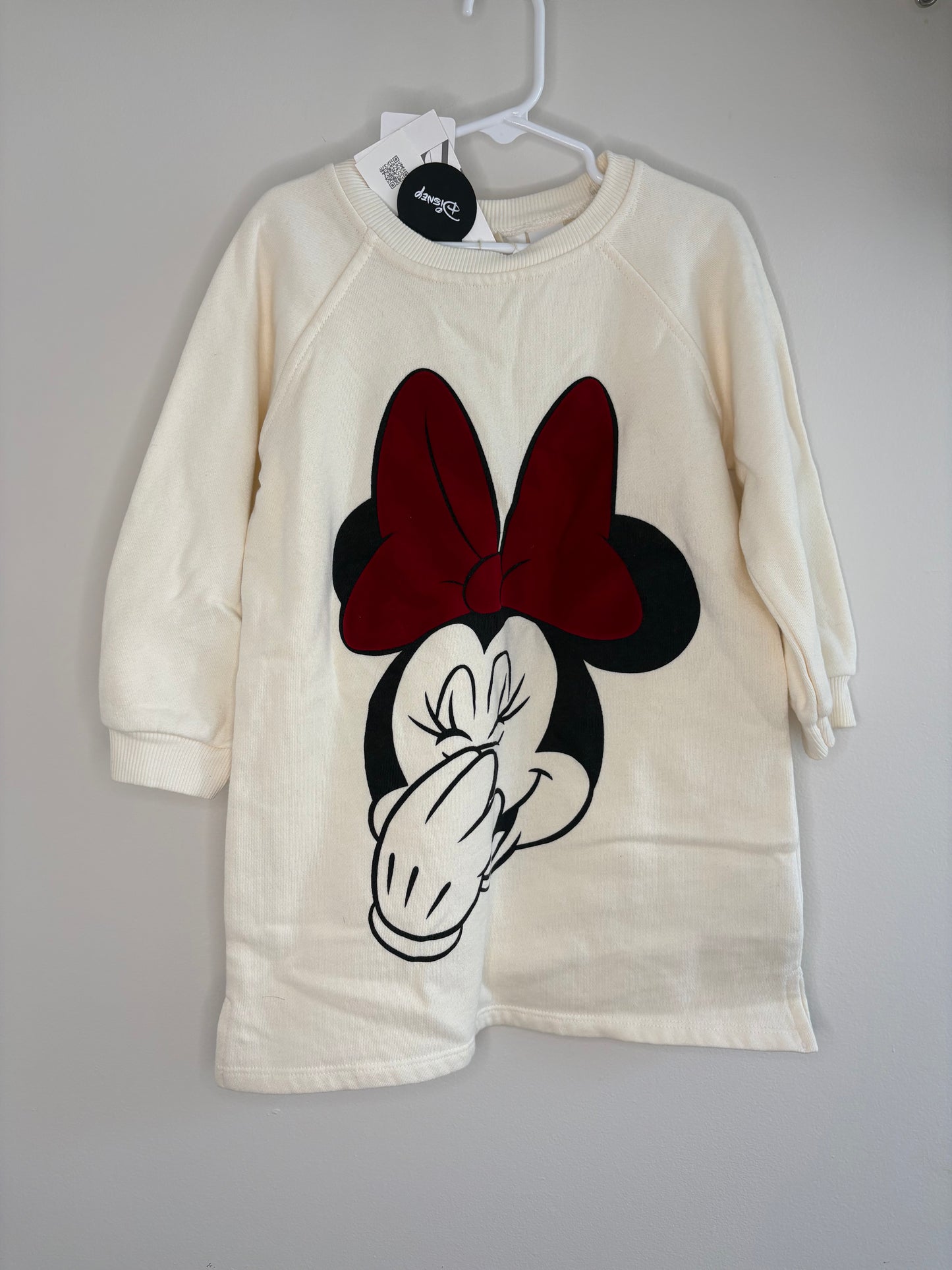 pre-loved :: 3-4T Velvet Bow Minnie Sweater Dress (NEW)