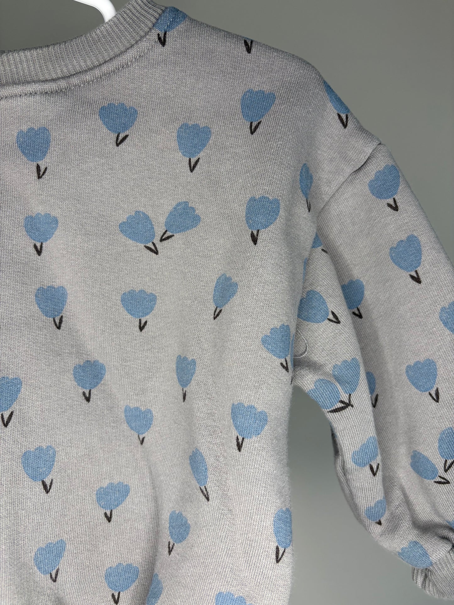 pre-loved :: 18M Grey/Blue Floral Matching Set