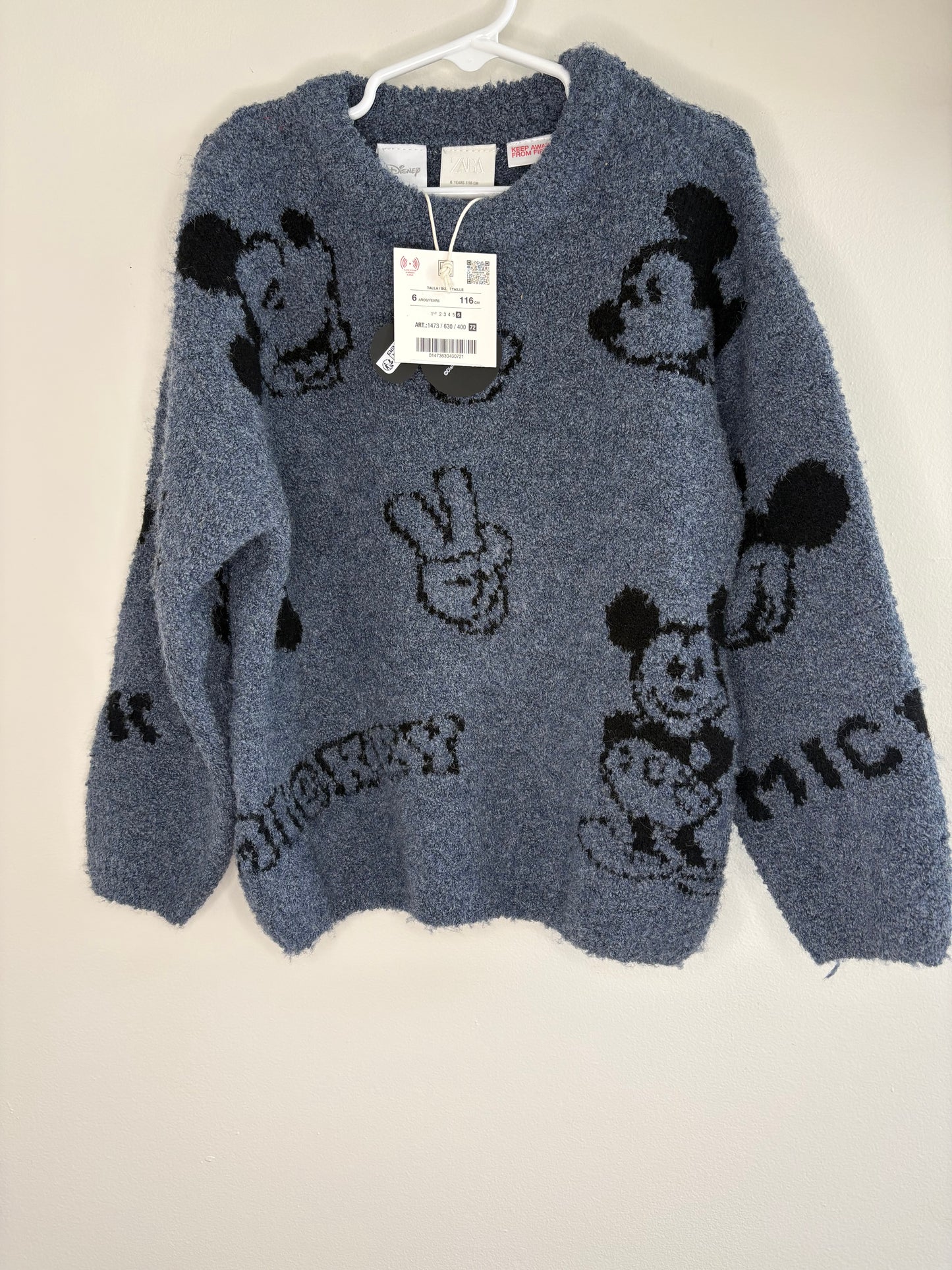 pre-loved :: 6Y Mickey Mouse Knit Sweater (NEW)