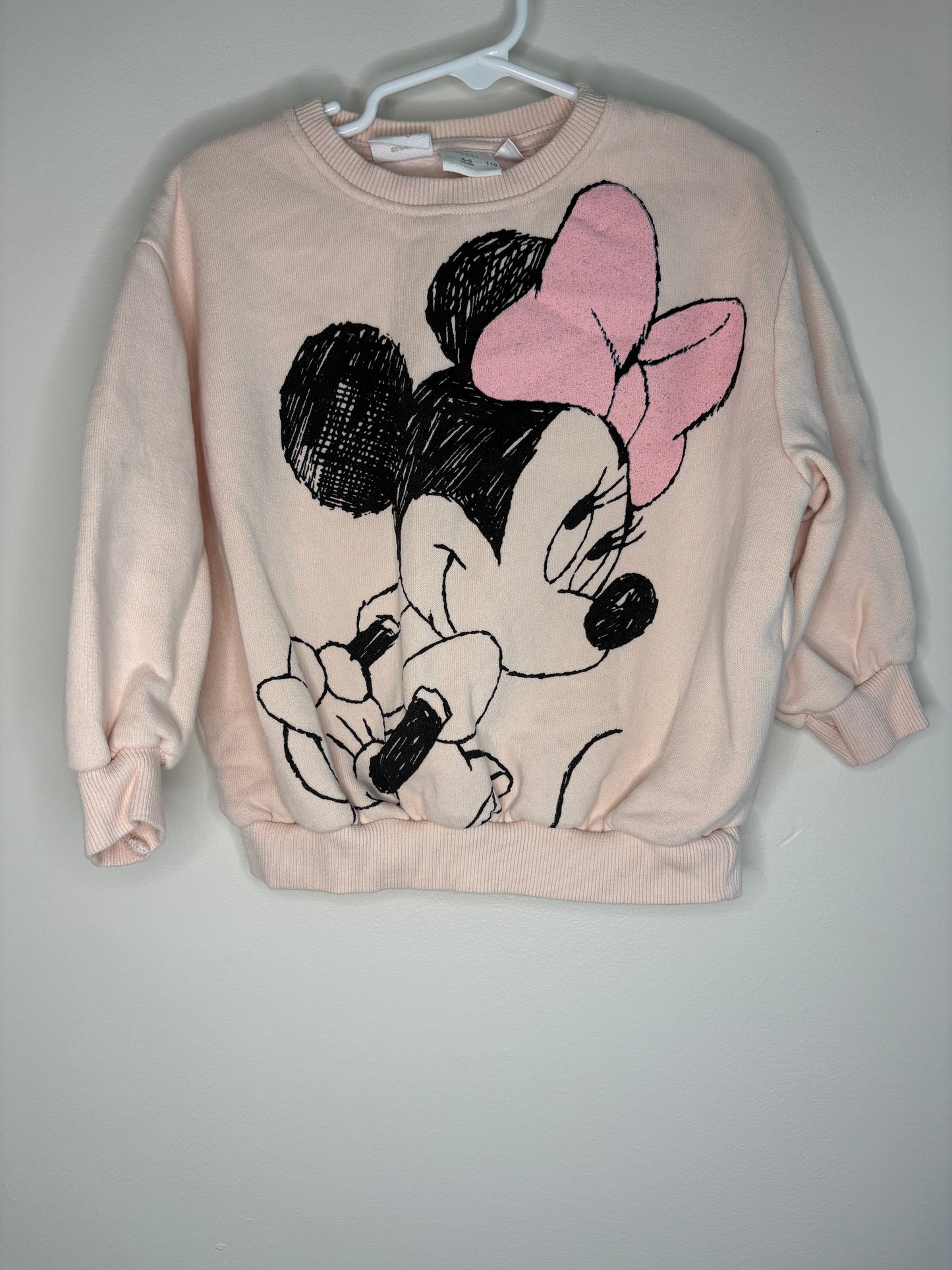 pre-loved :: 4-5T Minnie Glitter Crewneck (smaller fit)