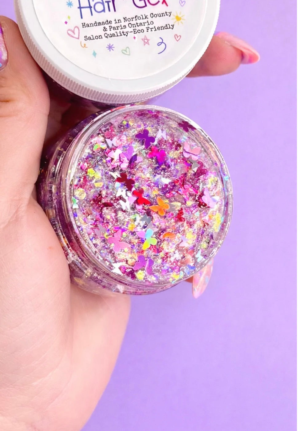 Glittery Hair Gel