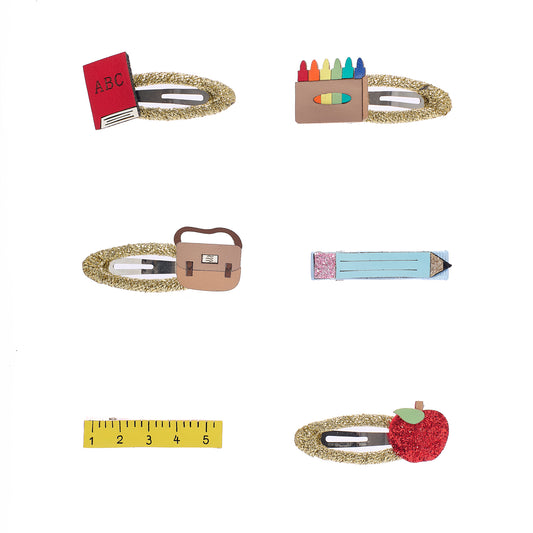 School Days Hair Clip Set