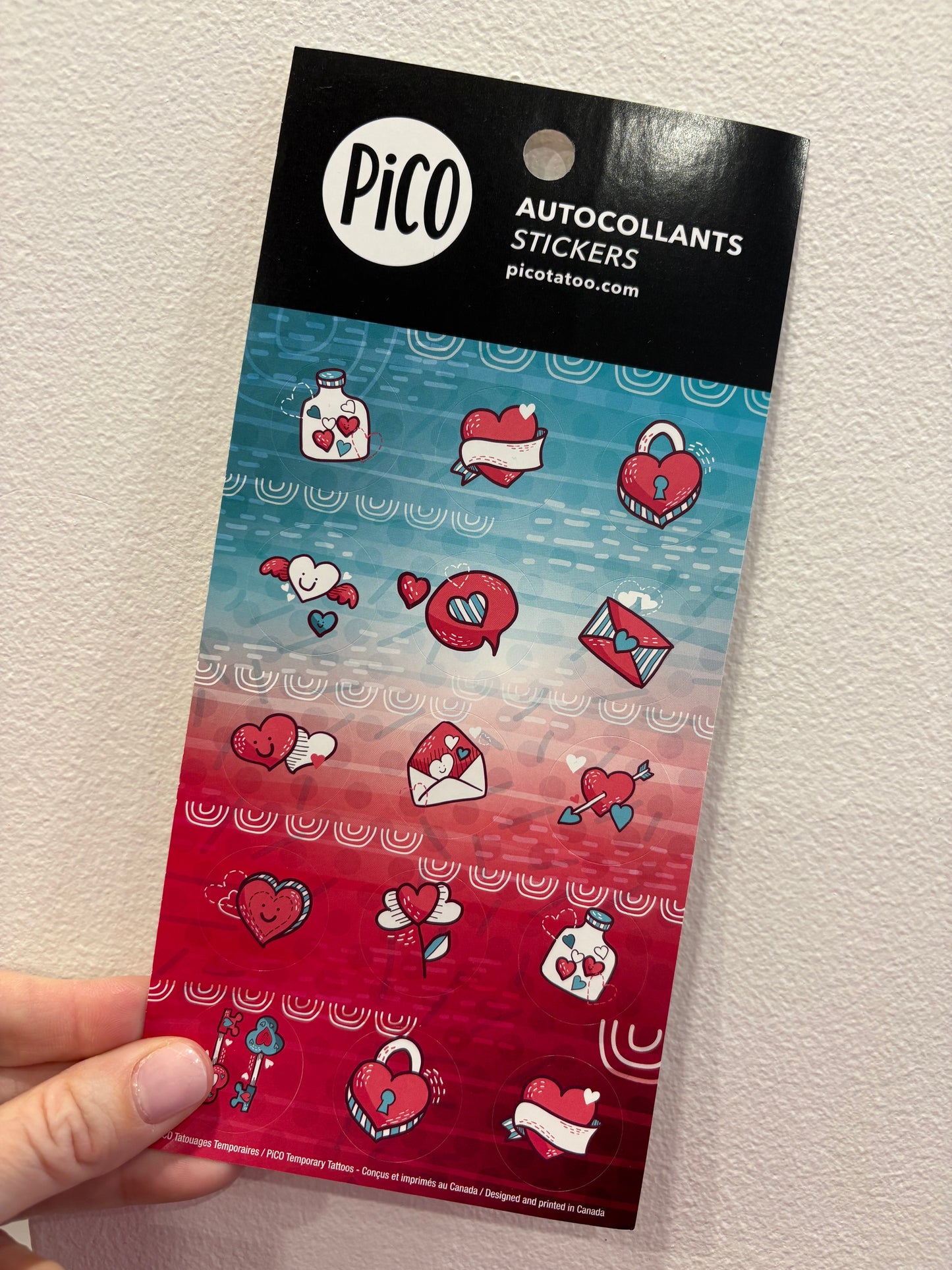 Valentine's Day Sticker Sheet - Hearts