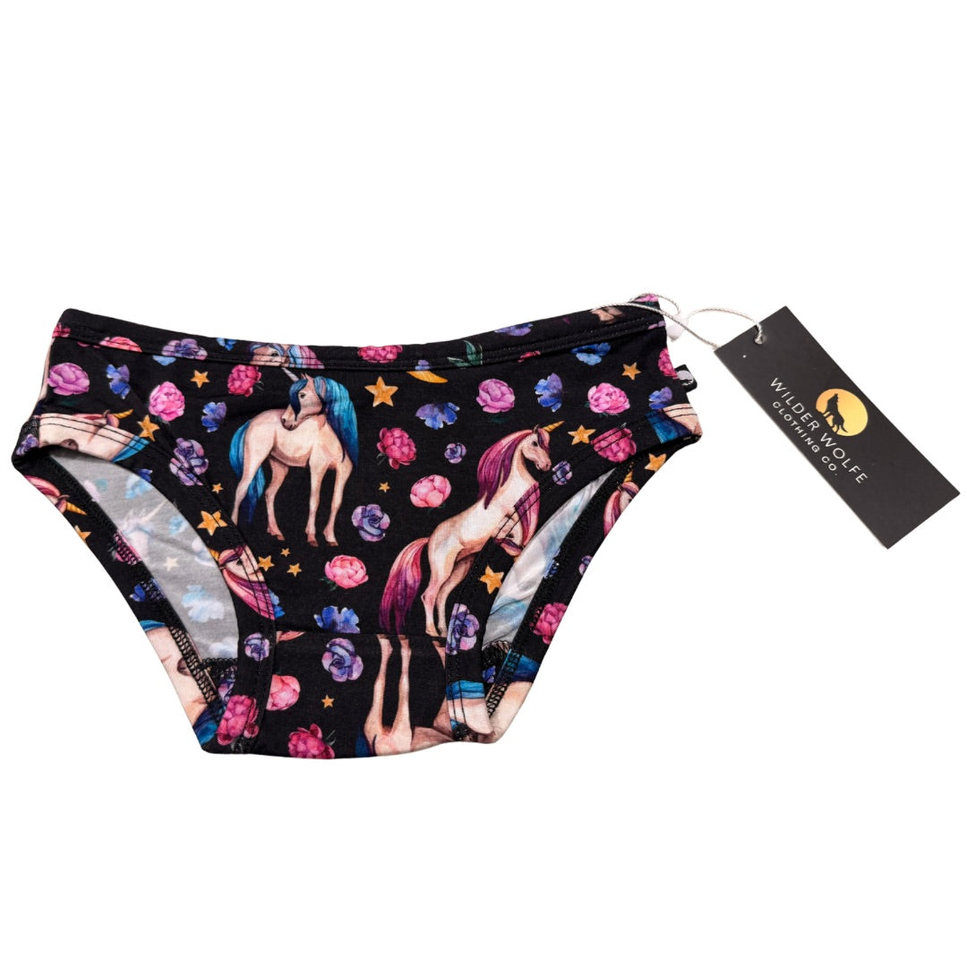 Bamboo Girls Undies - Unicorns