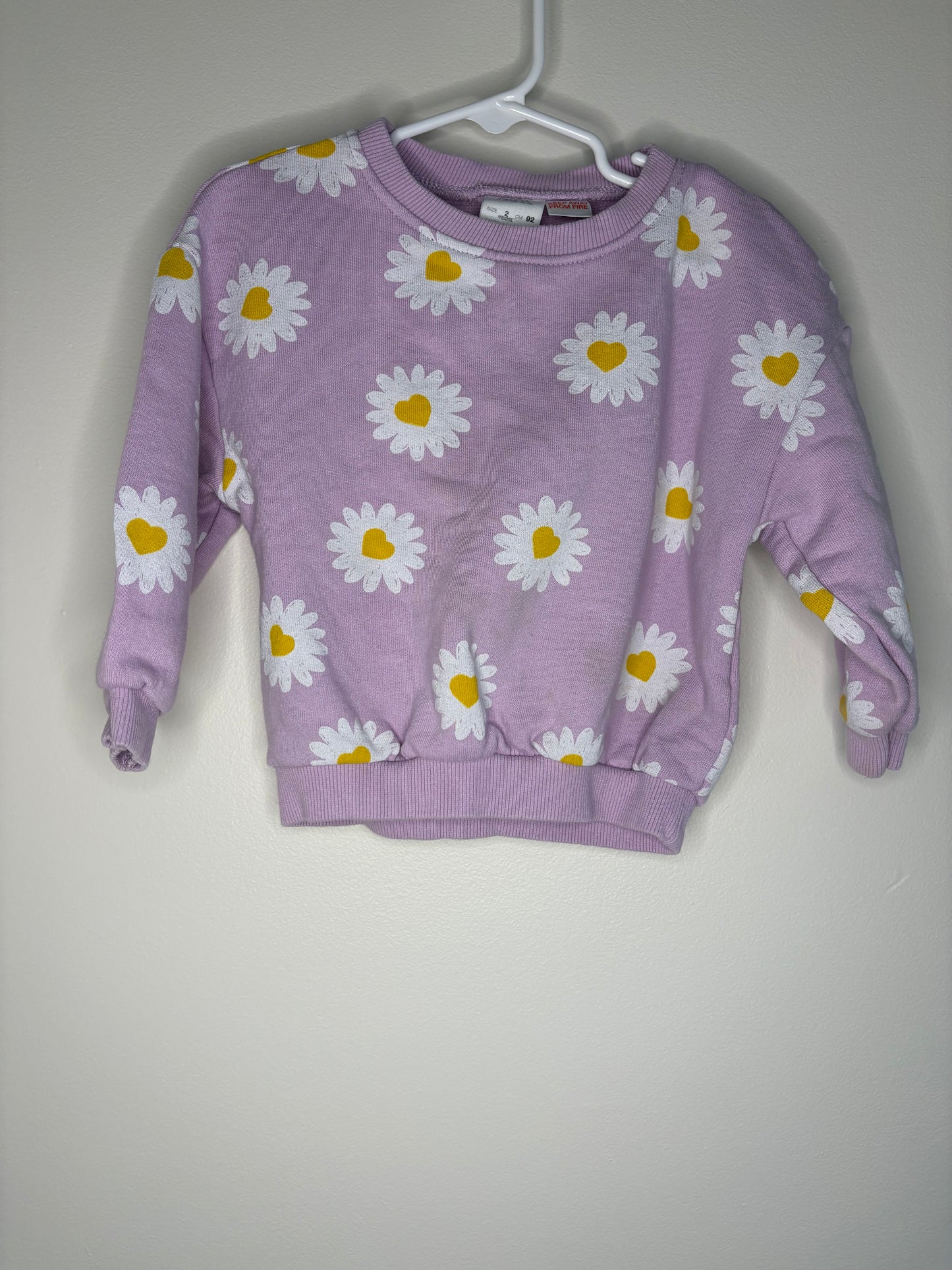 pre-loved :: 2T Purple Daisies Crewneck