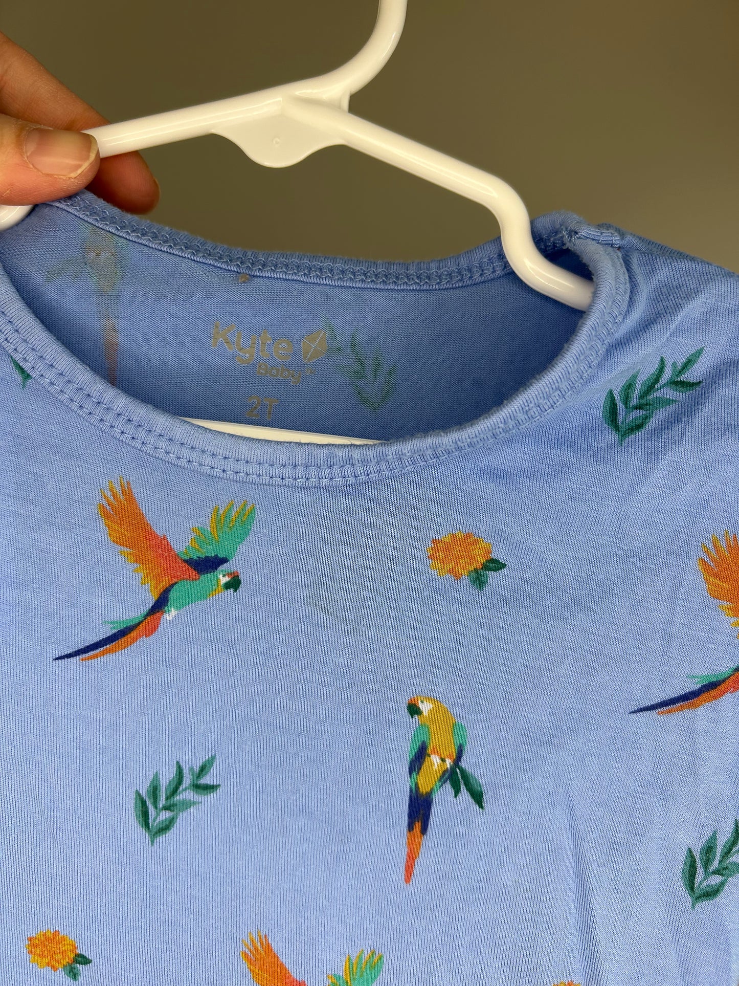 pre-loved :: 2T Toucan Blue Short Jammies by Kyte