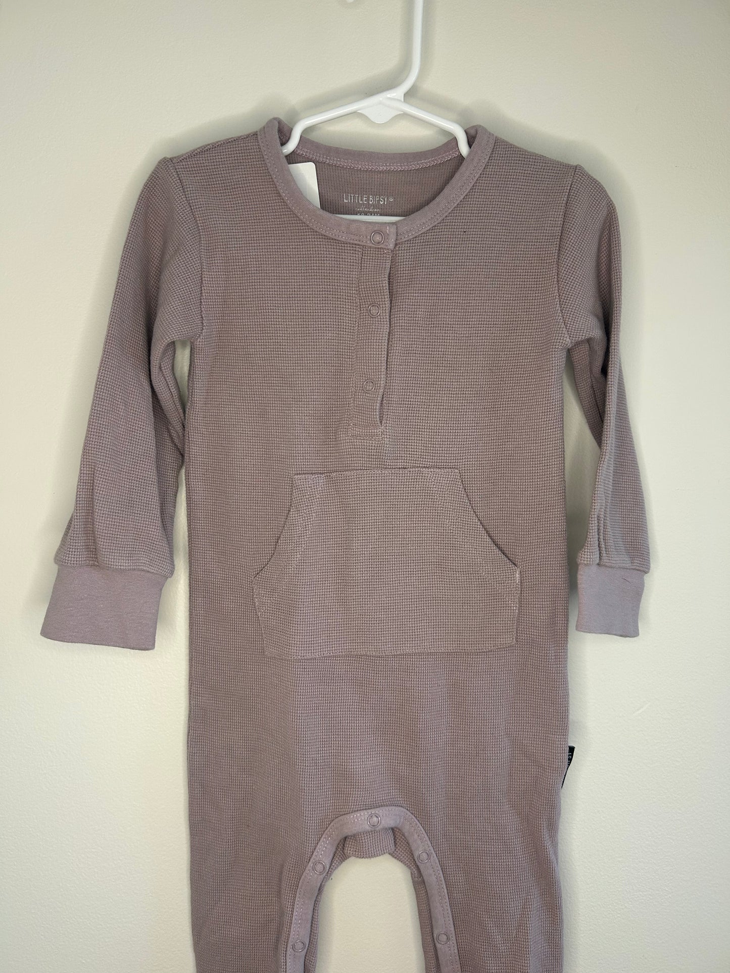 pre-loved :: 18-24M Purple Waffle Pant Romper by Little Bipsy