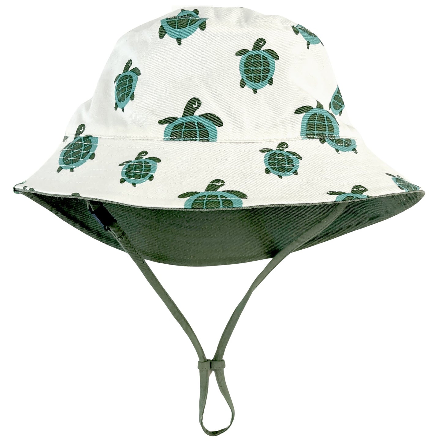 Reversible Organic Cotton Bucket Hat - Turtles