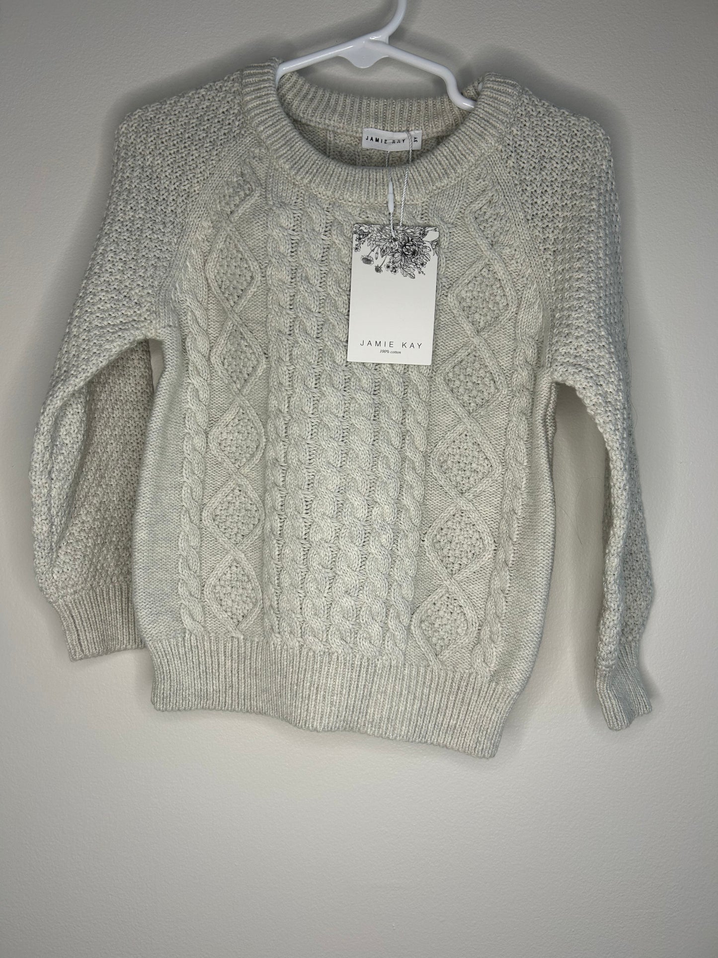 pre-loved :: 3T Grey Knit Sweater (NWT)