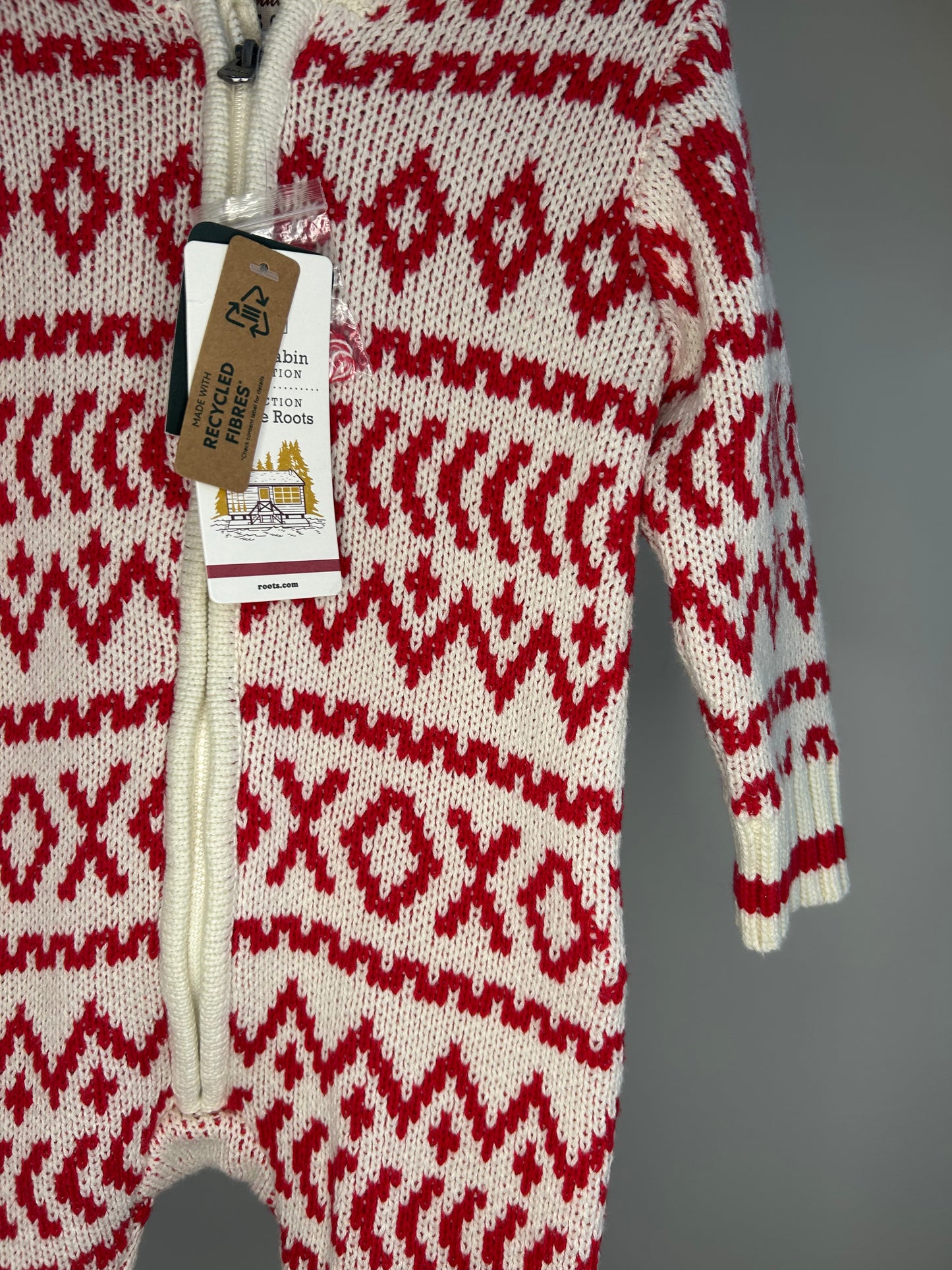 pre-loved :: 12-18M ROOTS Cabin Knit Romper (NWT)