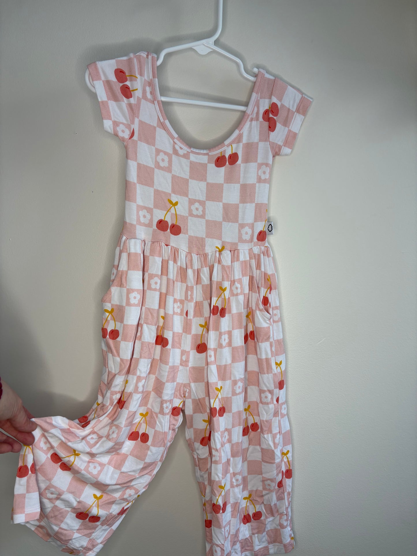 pre-loved :: 4T Cherry Floral Bamboo Pant Romper