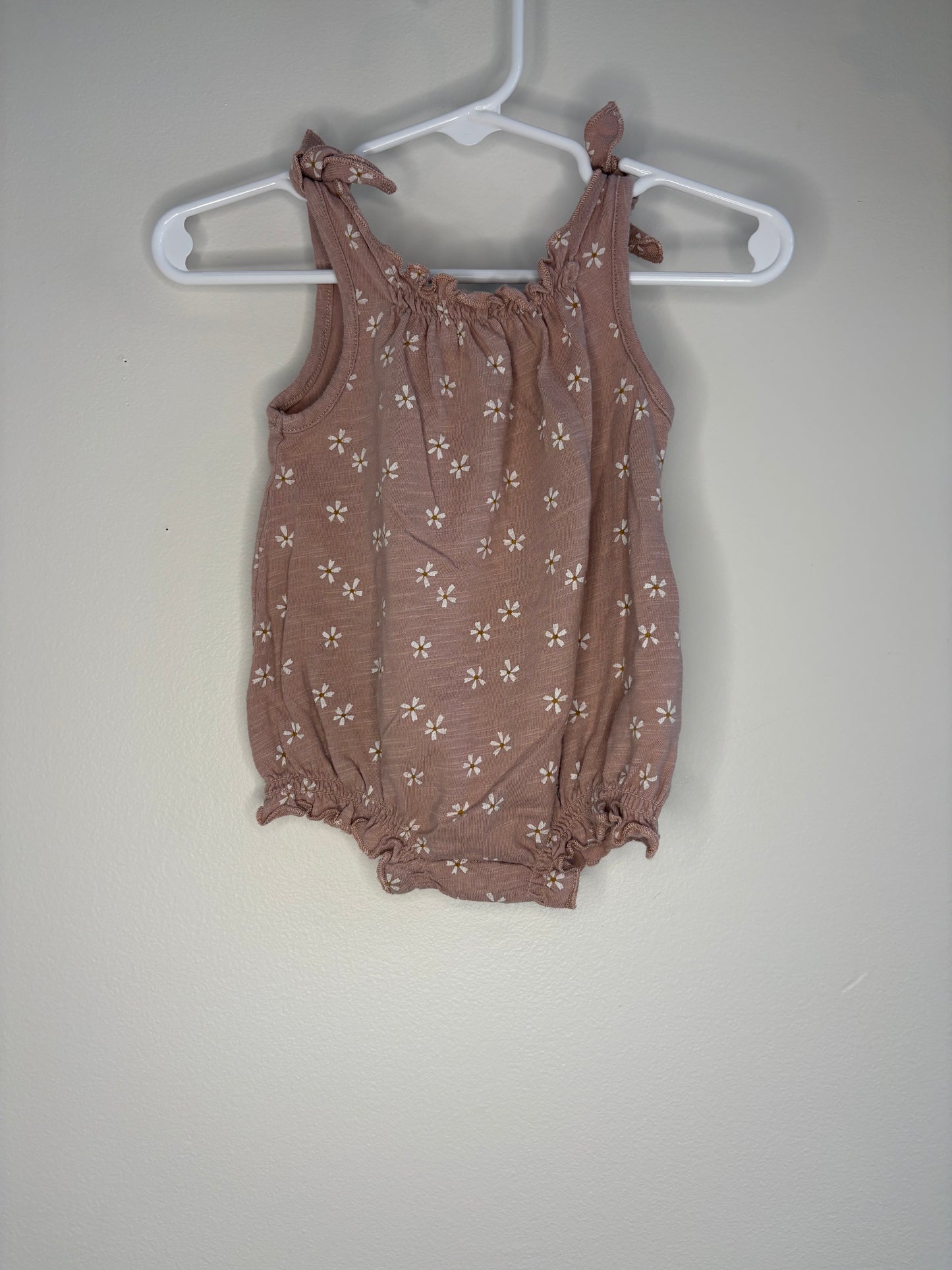 pre-loved :: 0-3M Pink Floral Bubble Romper