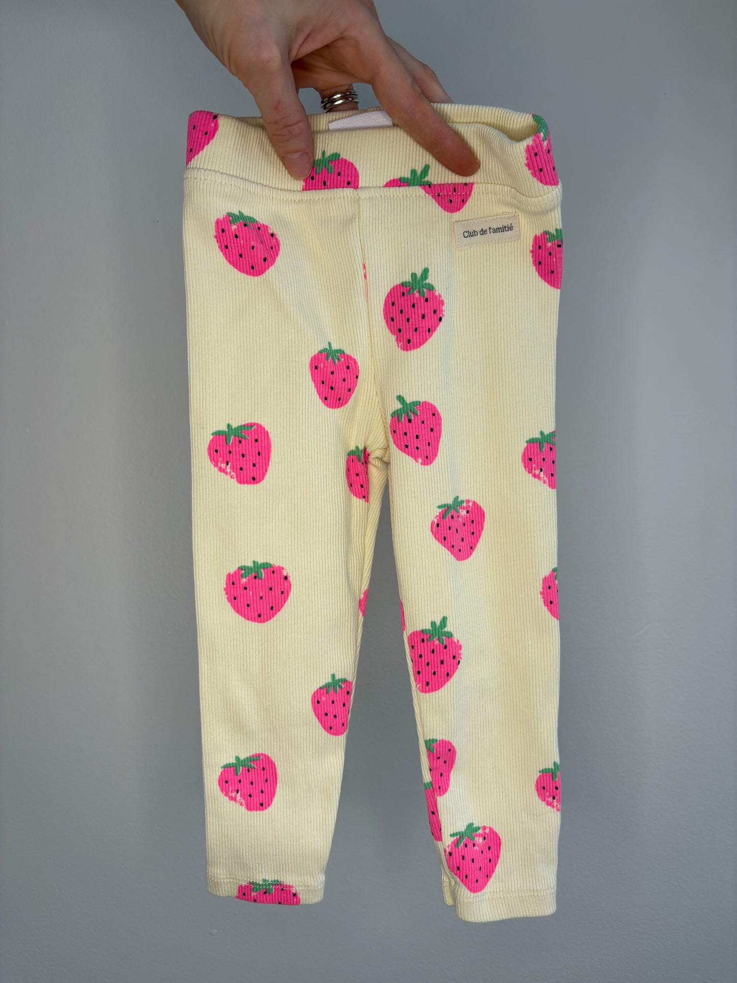 pre-loved :: 18M Strawberry Ribbed Leggings