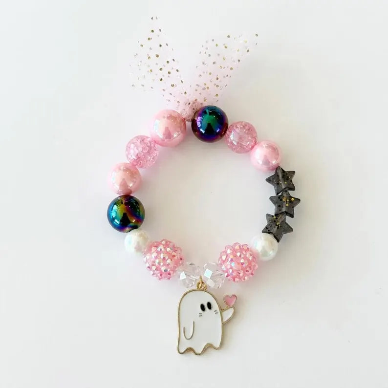 Ghost Pal Beaded Charm Bracelet