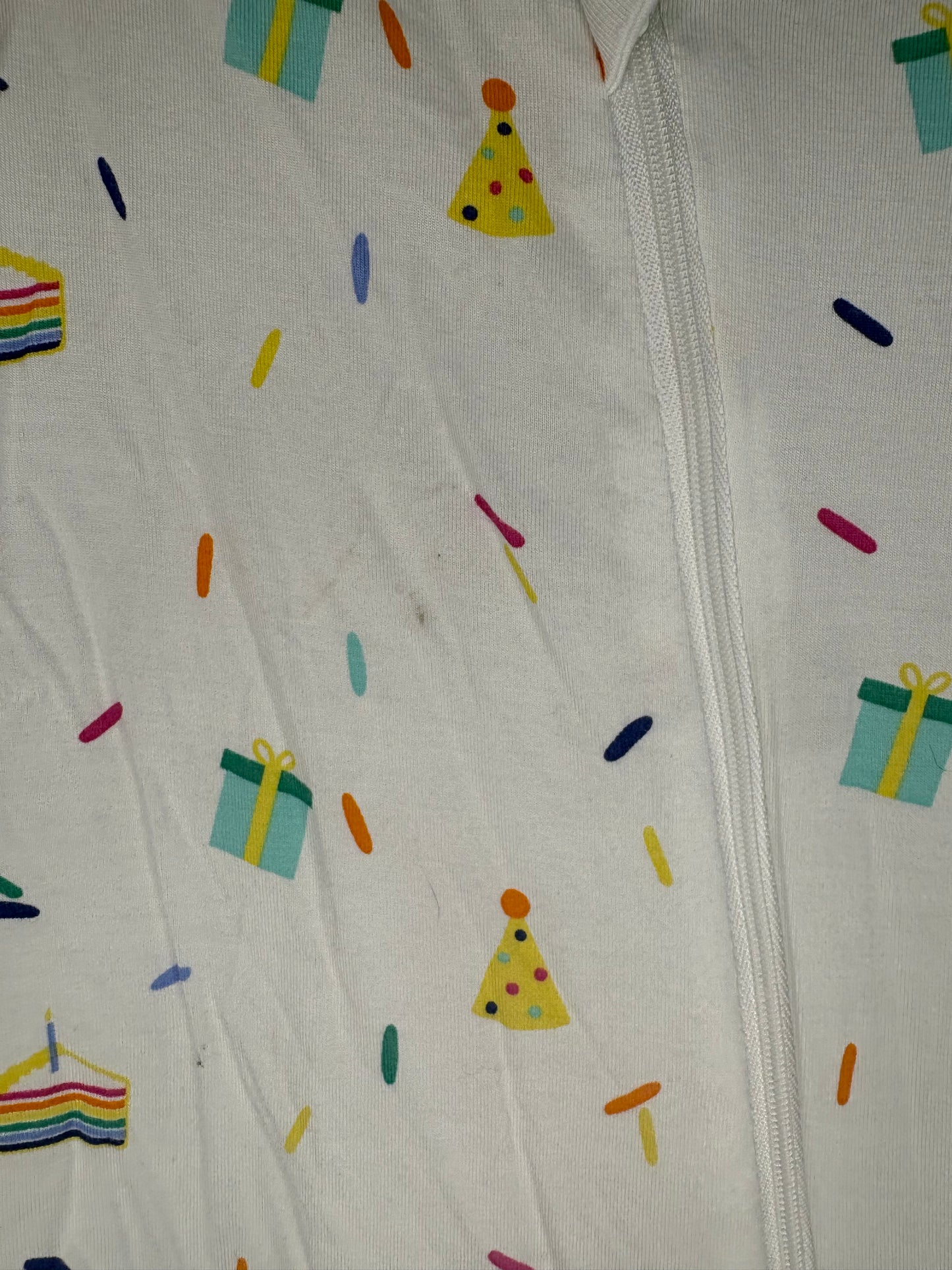 pre-loved :: 12-18M Birthday Bamboo Footie (GUC)