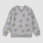 Smiley Face Print on Smoke Grey Sweatshirt