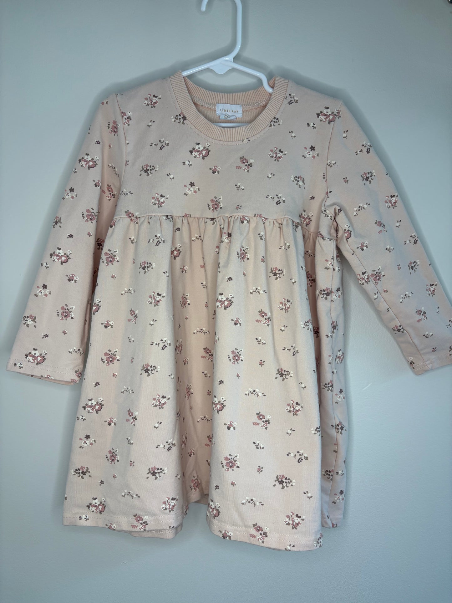 pre-loved :: 4T Peach Floral Dress
