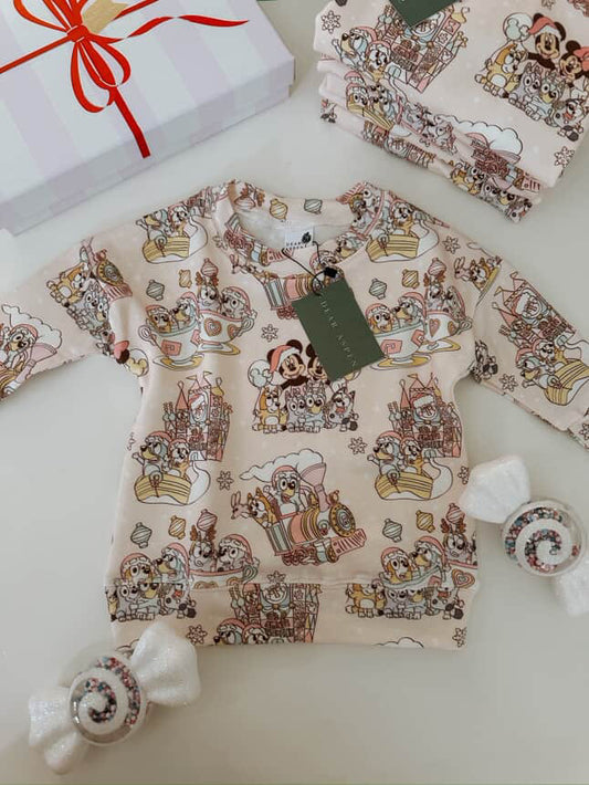 *RESCUE* Bluey & Friends Allover Crewneck