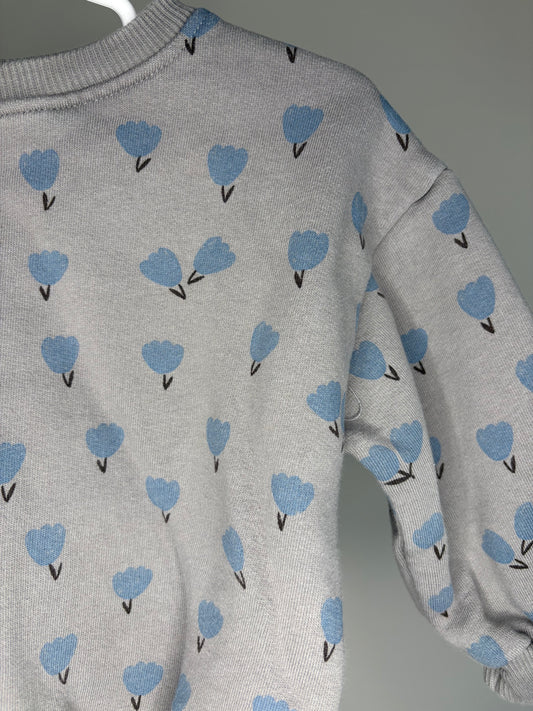 pre-loved :: 18M Grey/Blue Floral Matching Set