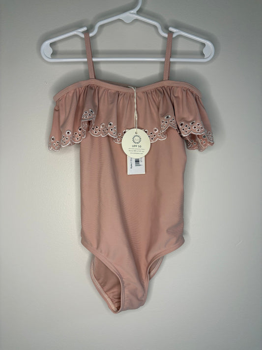 pre-loved :: 6-7Y Pink Eyelet Swimsuit (NWT)