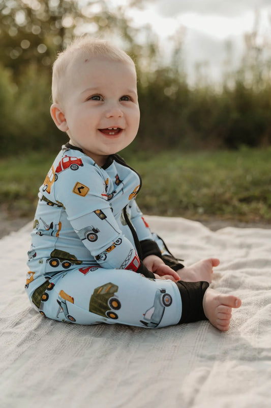 Infant Zip Romper - Rush Hour