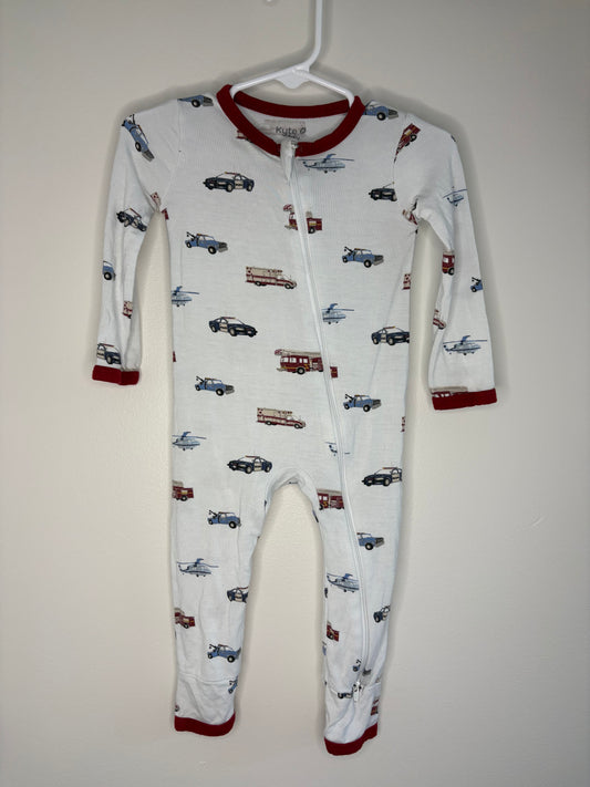 pre-loved :: 12-18M Emergency Vehicles Bamboo Footless Sleeper