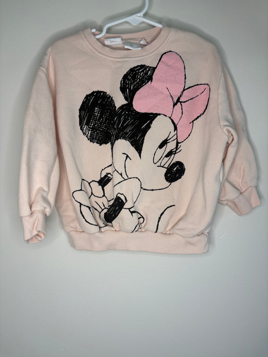 pre-loved :: 4-5T Minnie Glitter Crewneck (smaller fit)