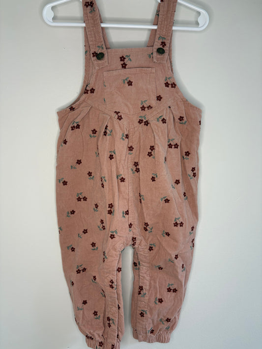 pre-loved :: 18-24M Embroidered Floral Cord Overalls