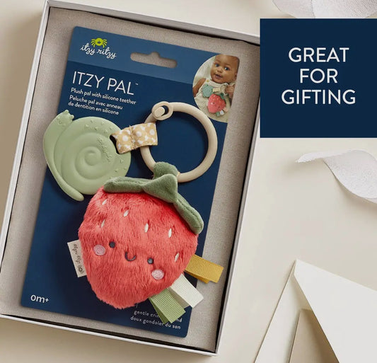 Itzy Pal Plush Teether - Strawberry