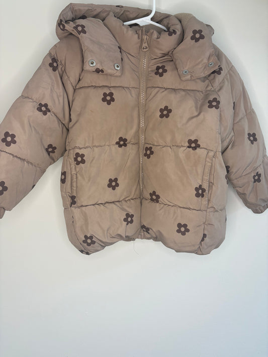 pre-loved :: 3-4T Floral Puffer Coat