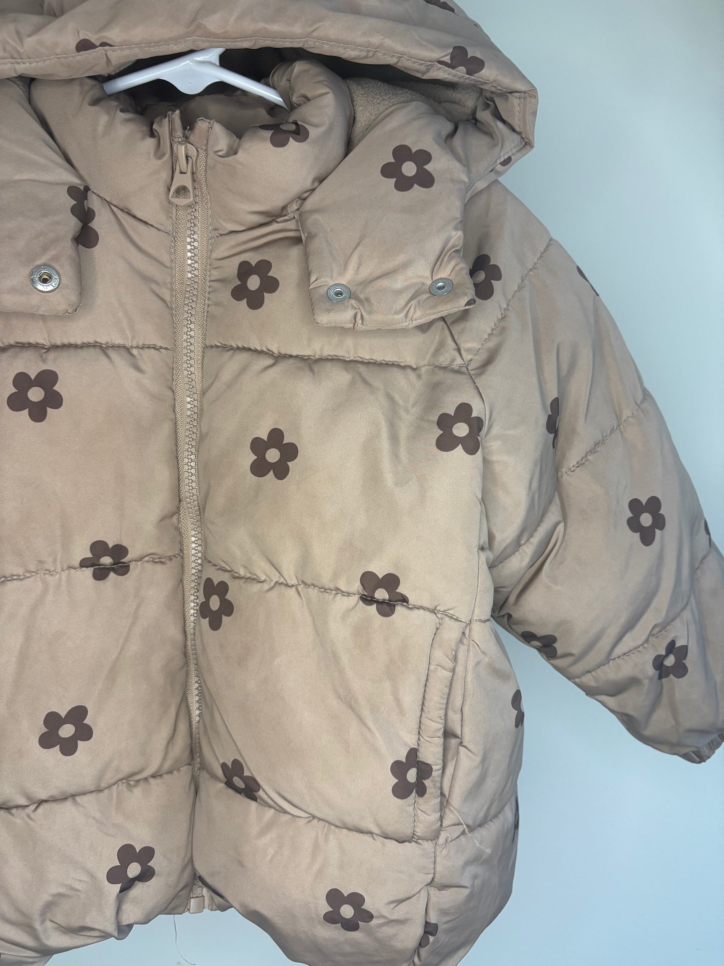 pre-loved :: 3-4T Floral Puffer Coat