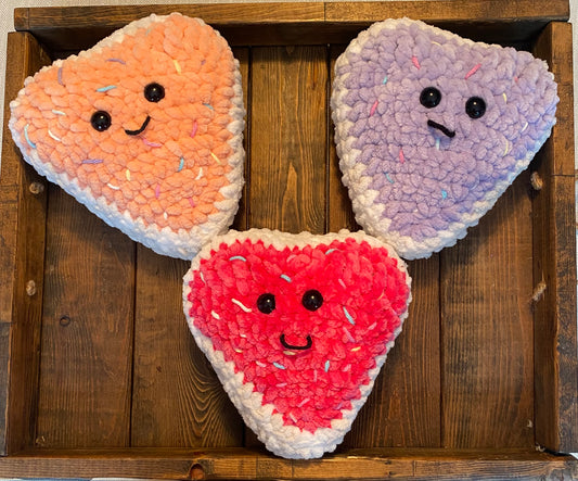 Hand Crochet Valentine's Cookie