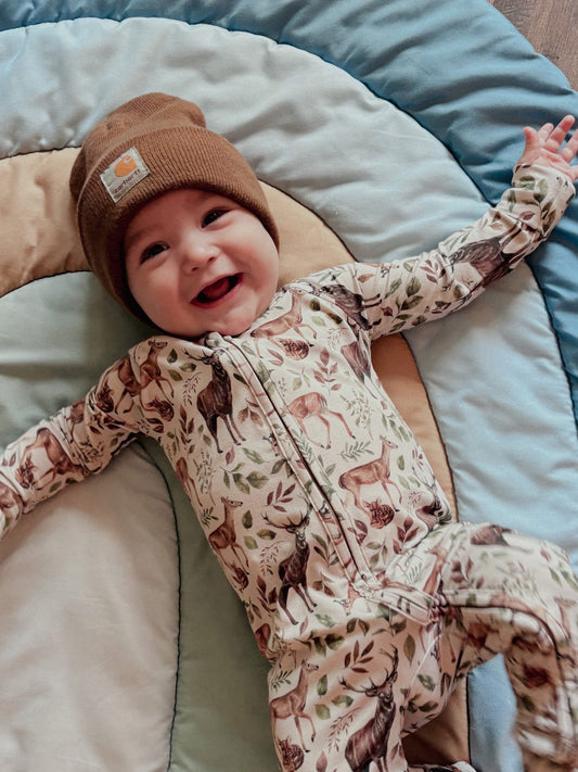 Bamboo Zipper Sleeper - Forest Fauna