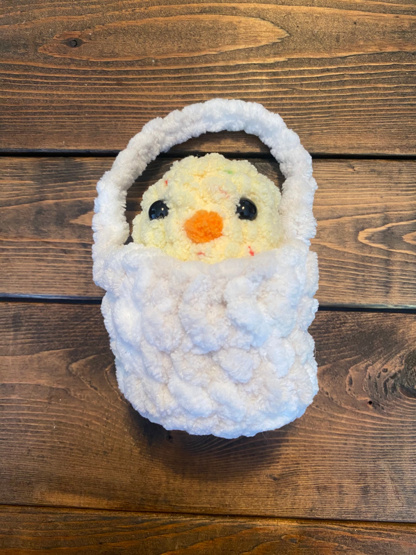 Crochet Chick in a Basket