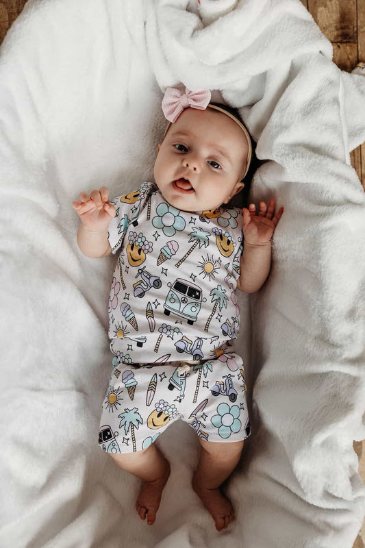 *RESCUE* Short & Top Set - Hippie Smiley