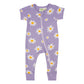 2-Way Zip Romper - Purple Daisies