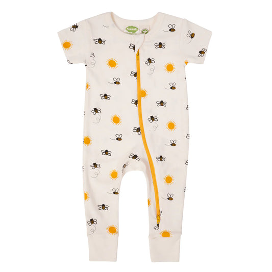 2-Way Zip Romper - Bees