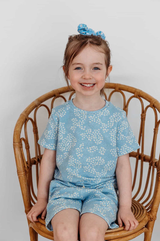*RESCUE* Short & Top Set - Blue Floral