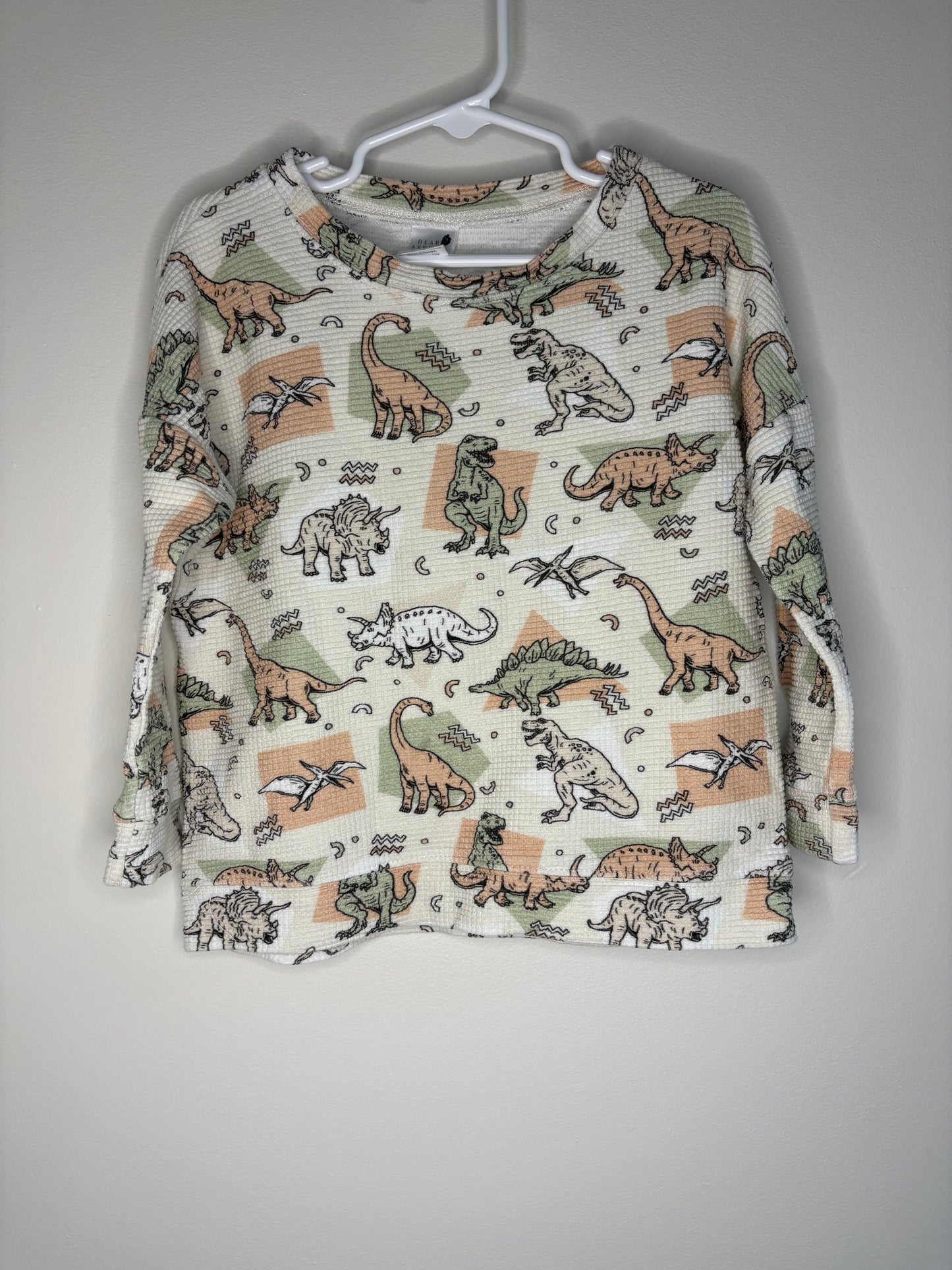 pre-loved :: 5T Dino Waffle Crewneck
