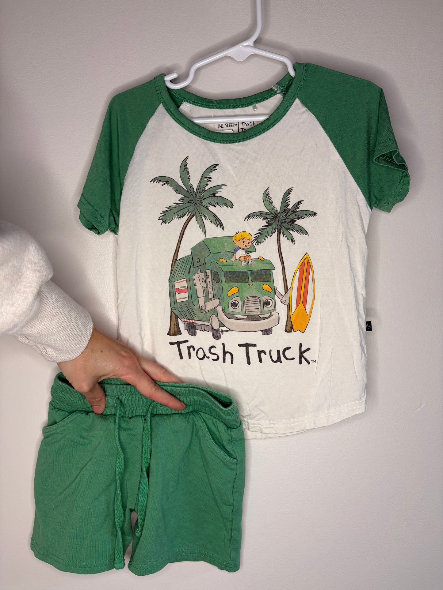 pre-loved :: 3T Trash Truck Bamboo Tee + Shorts