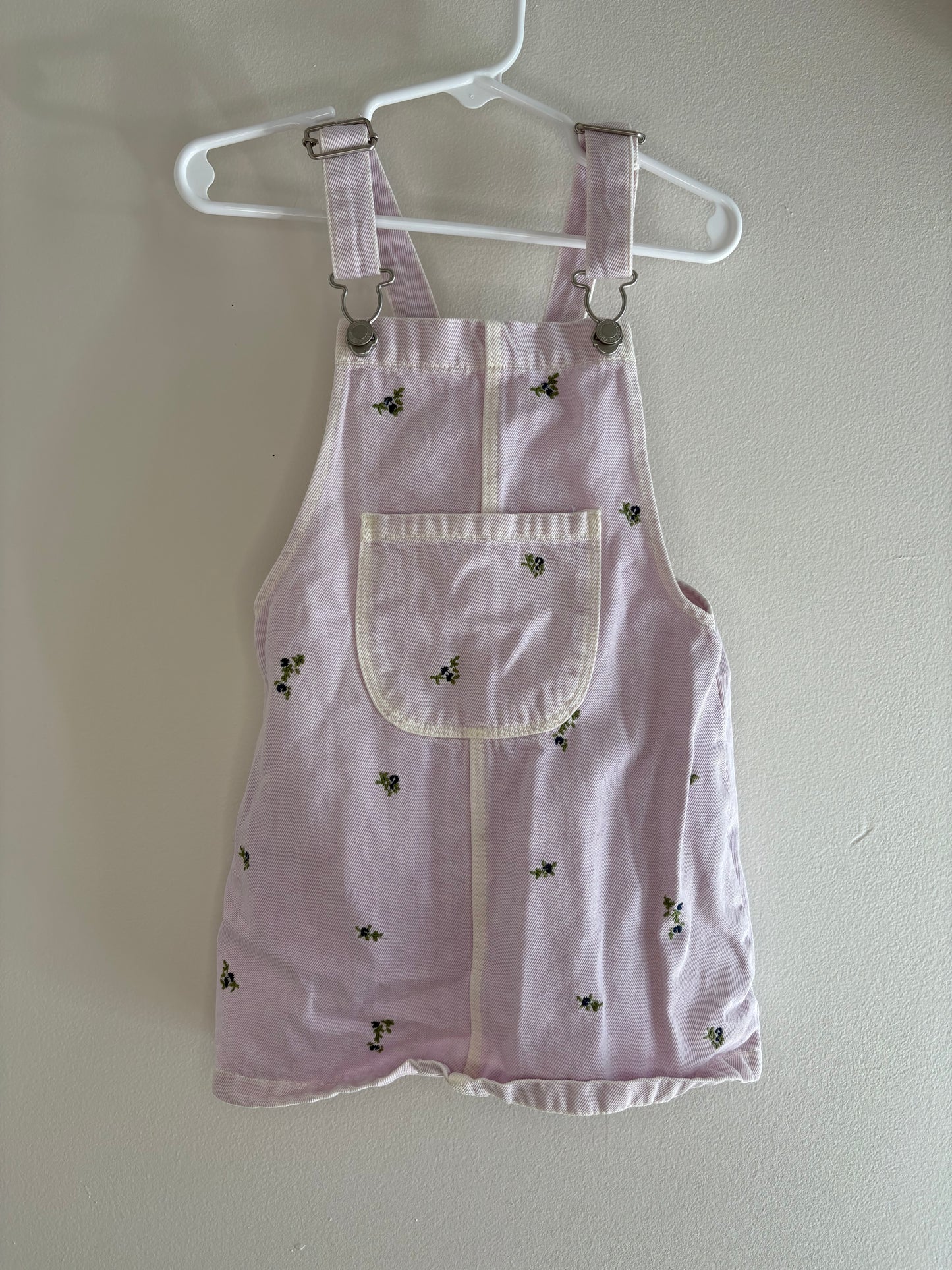 pre-loved :: 3-4T Purple Embroidered Floral Denim Dress