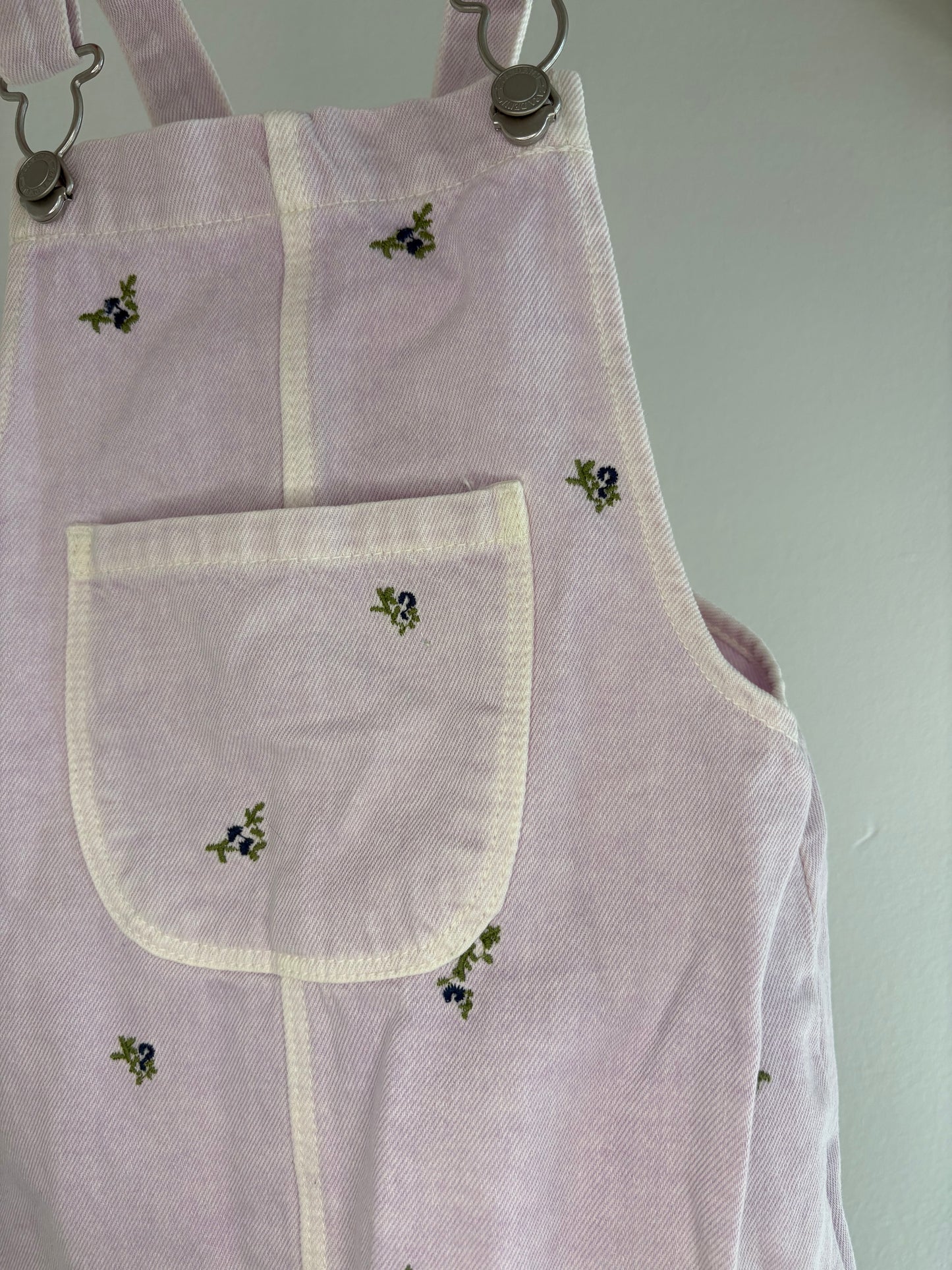 pre-loved :: 3-4T Purple Embroidered Floral Denim Dress
