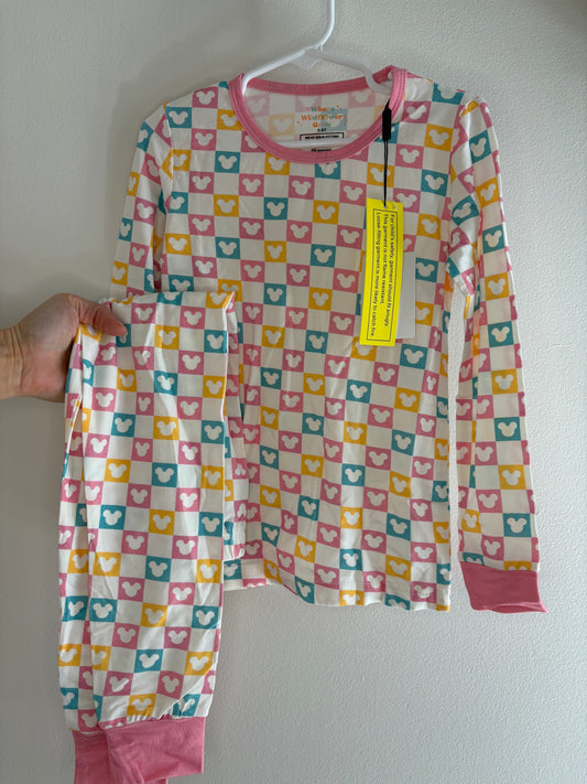 pre-loved :: 5-6T Disney Checkered Bamboo Jammies (NWT)