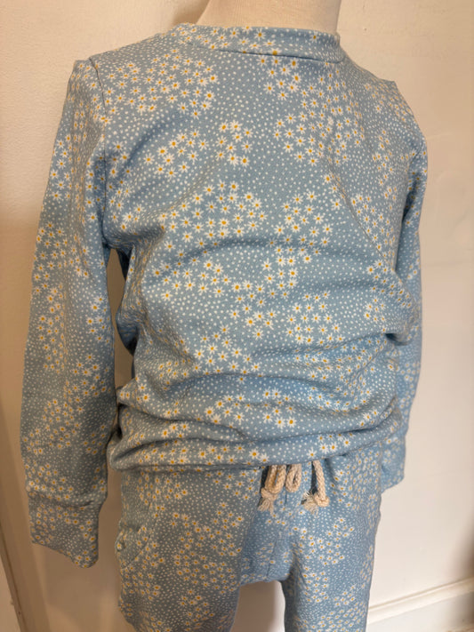 *RESCUE* Crewneck & Lounge Pant Set - Blue Floral