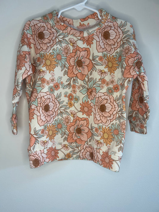 pre-loved :: 4T Spring Floral Crewneck by Dear Aspen