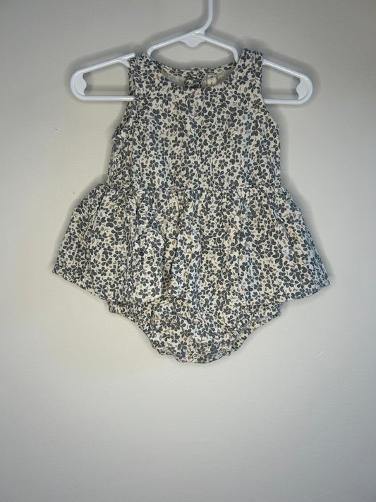 pre-loved :: 6-12M Floral Peplum Tank Romper by Quincy Mae