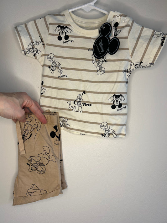 pre-loved :: 3-6M Disney Short & Top Set NWT by Primark