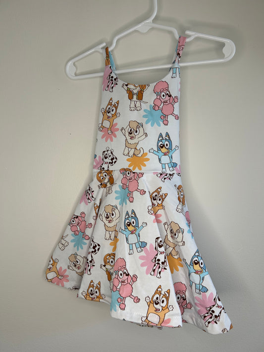 pre-loved :: 4T Bluey Leotard Dress by Where Wildflowers Grow